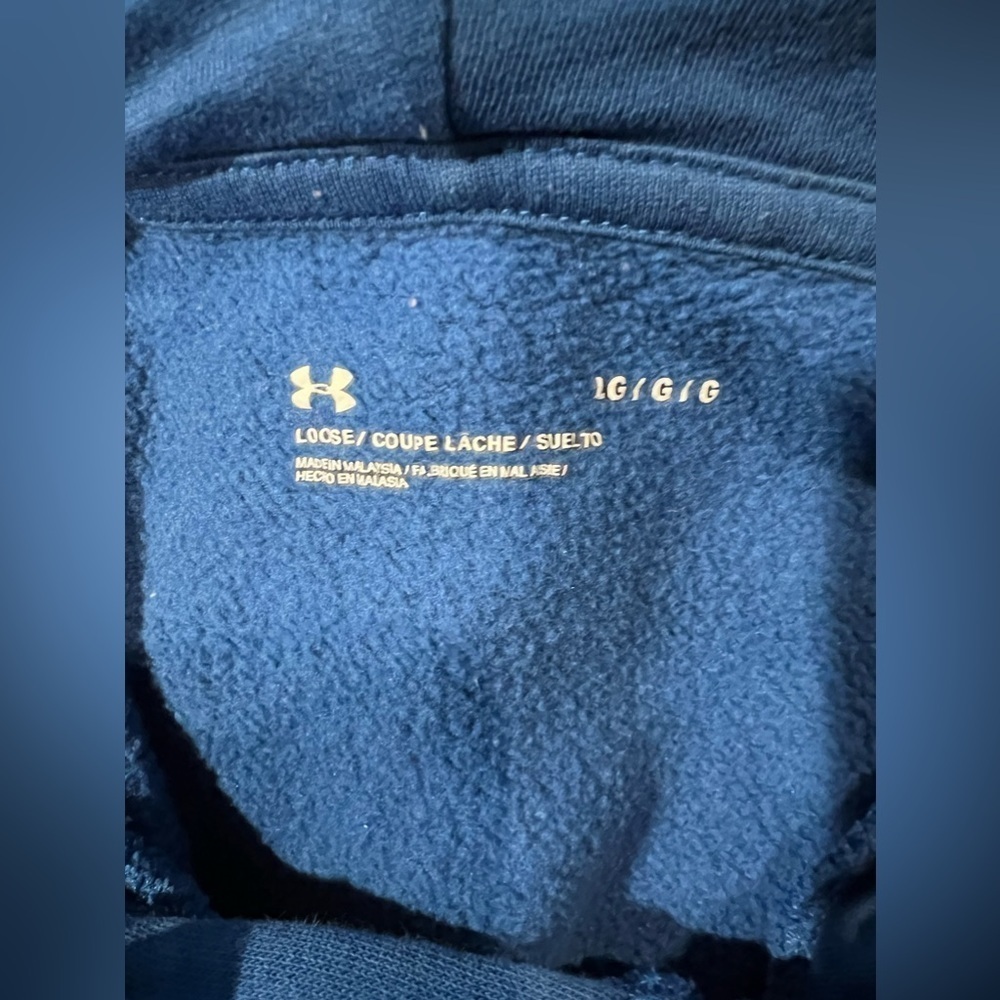 Under Armour Mens Rival Cotton Hoodie size large - Picture 4 of 5